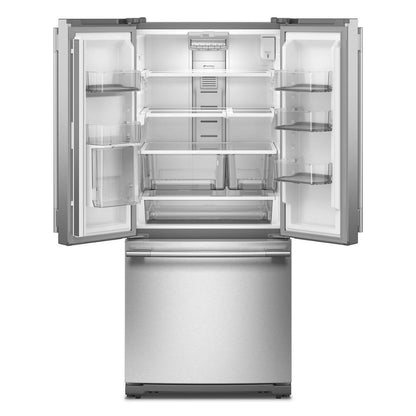 Kitchenaid KRFF330SPS 20 cu. Ft. 30-Inch Width Standard Depth French Door Refrigerator with PrintShield® Finish and Interior Dispense