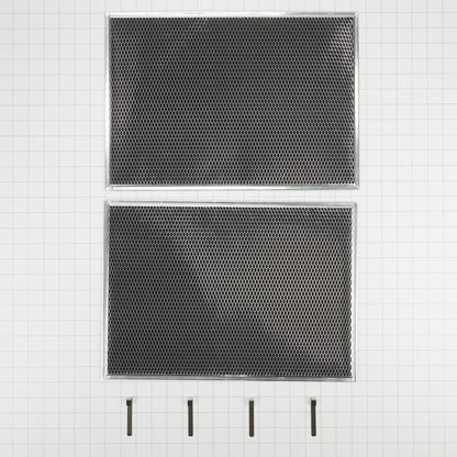 Maytag W10905735 36-IN Range Hood Charcoal Filter Kit - Silver (Includes Two 16 1/2-IN X 11 1/2-IN Charcoal Filters and Four Clips)