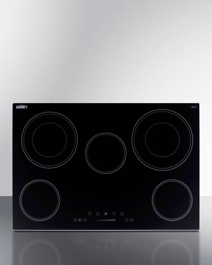 Summit CR5B30T7B 30" Wide 208-240v 5-burner Radiant Cooktop