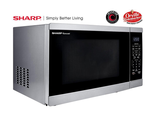Sharp 1.4 cu. ft. Family-Size Countertop Microwave Oven with Inverter Technology