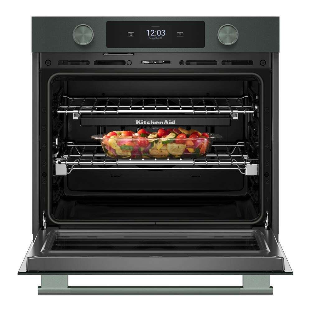 Kitchenaid KOES930SJP 30-inch Smart Electric Single Wall Oven with Intelligent Cooking Camera - Juniper