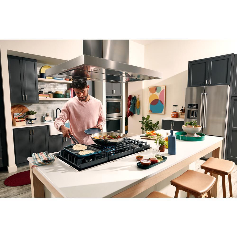 Kitchenaid KCGG530PBL 30" Gas-on-Glass Cooktop