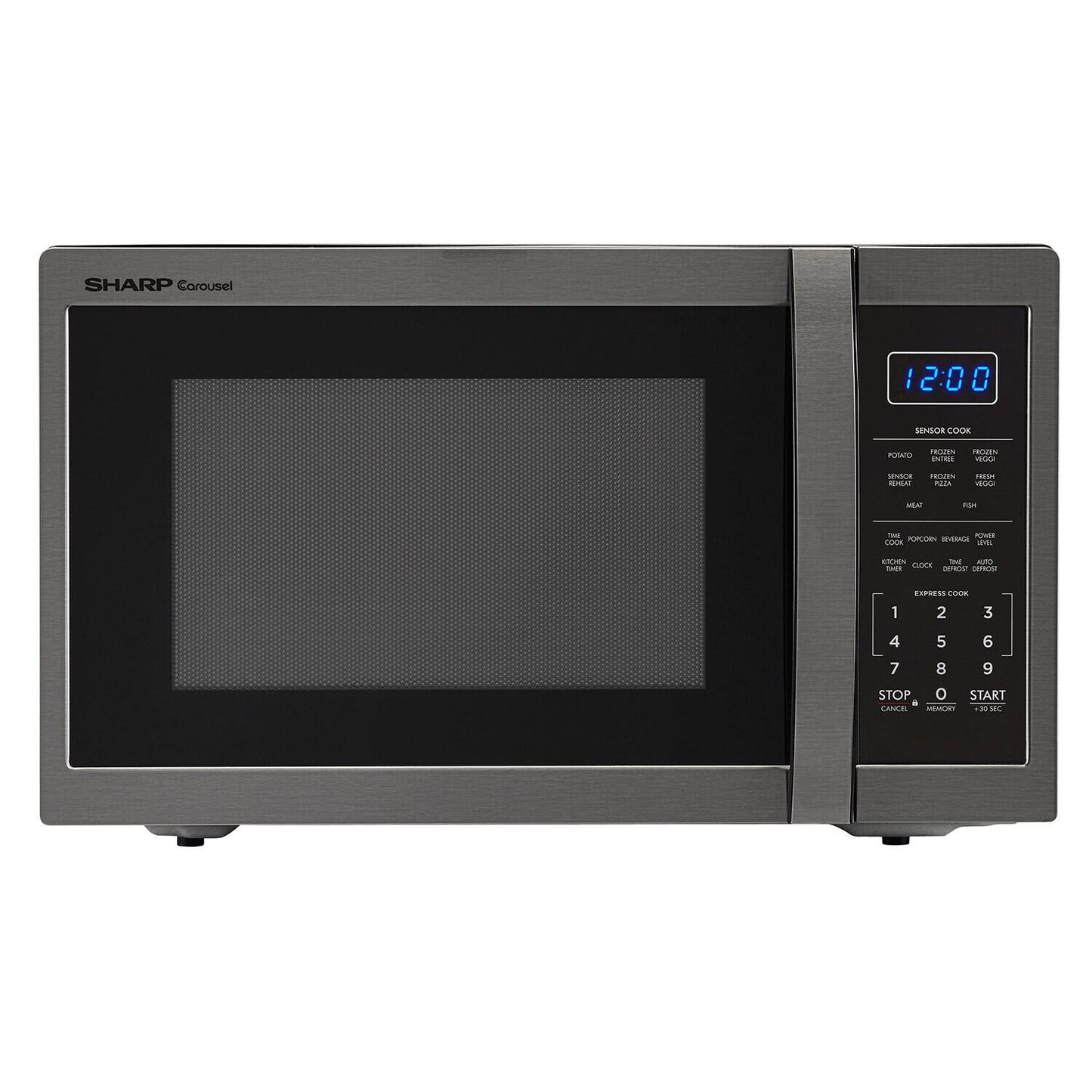 Sharp SMC1452CH 1.4 cu. ft. 1100W Sharp Black Stainless Steel Countertop Microwave Oven