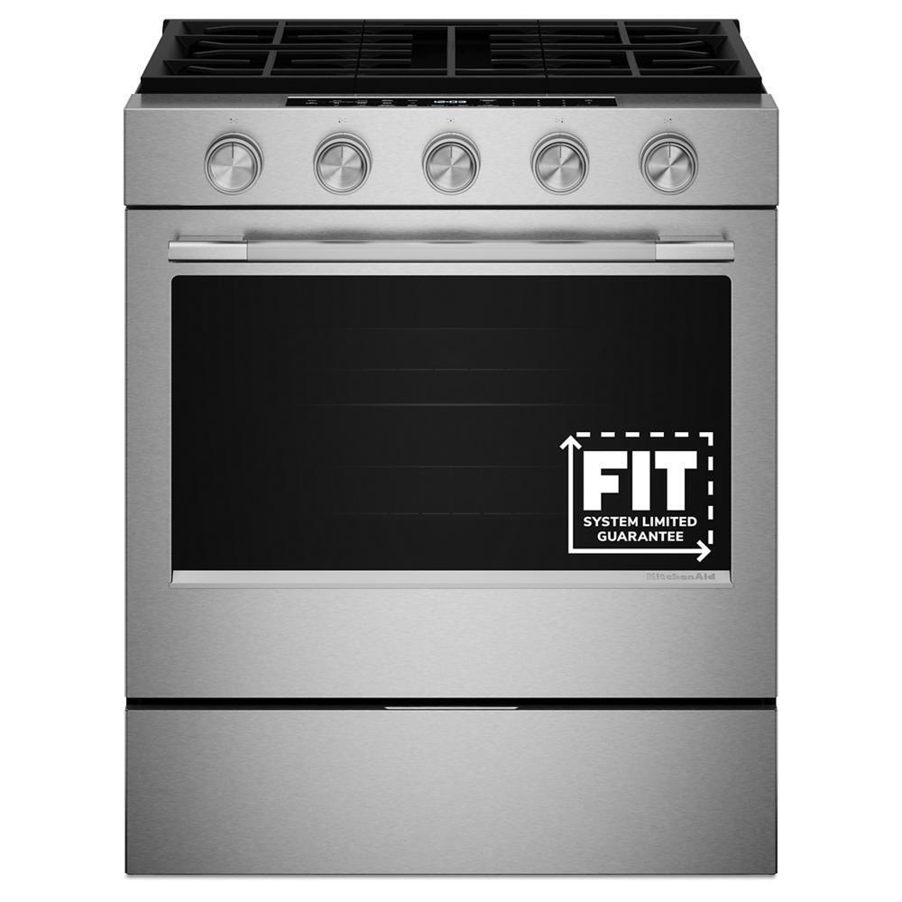 Kitchenaid KSGS430SPS 5.0 Cu. Ft. Smart Slide-in Gas Range with Convection Cooking Modes and Steam Bake Mode