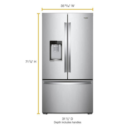 Whirlpool WRFC9636RZ 36-inch Wide Counter Depth French Door Refrigerator