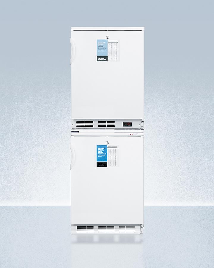 Summit FF7LWVT65MLSTACKPRO 24" Wide All-refrigerator/all-freezer Combination