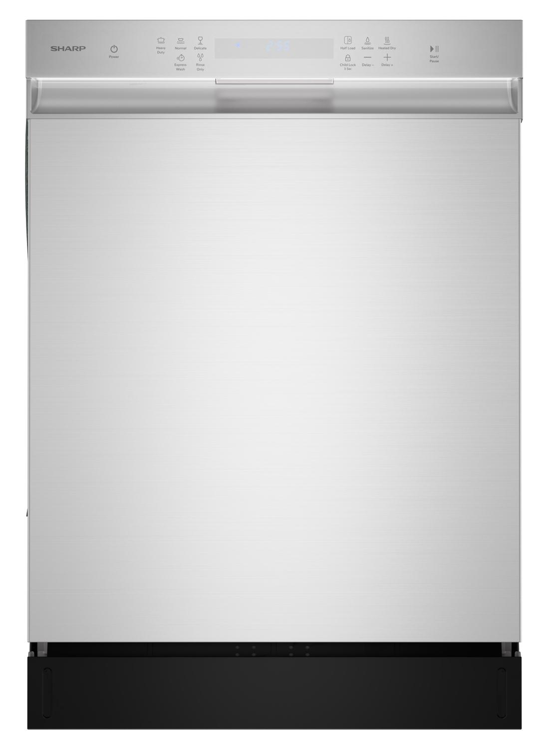 SDW6504MS Sharp 24 in. Stainless Steel Hybrid 52dB Dishwasher