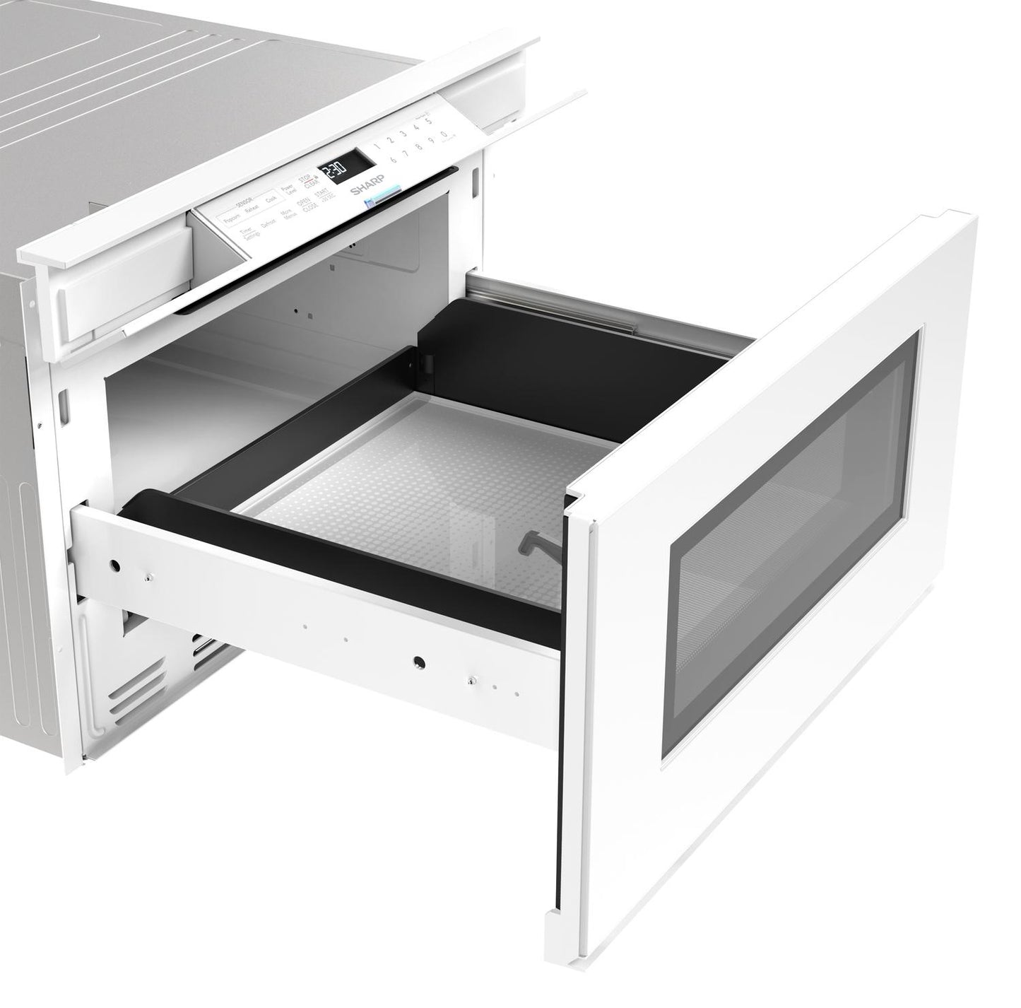 SMD2479MW Sharp 24 in. 1.2 cu. ft. Deco Series Built-In Smart Microwave Drawer™ Oven with Easy Wave Open in White
