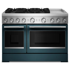 Kitchenaid KFDD948SAG 48-Inch 6 Burner Commercial-Style Dual Fuel Range with Griddle