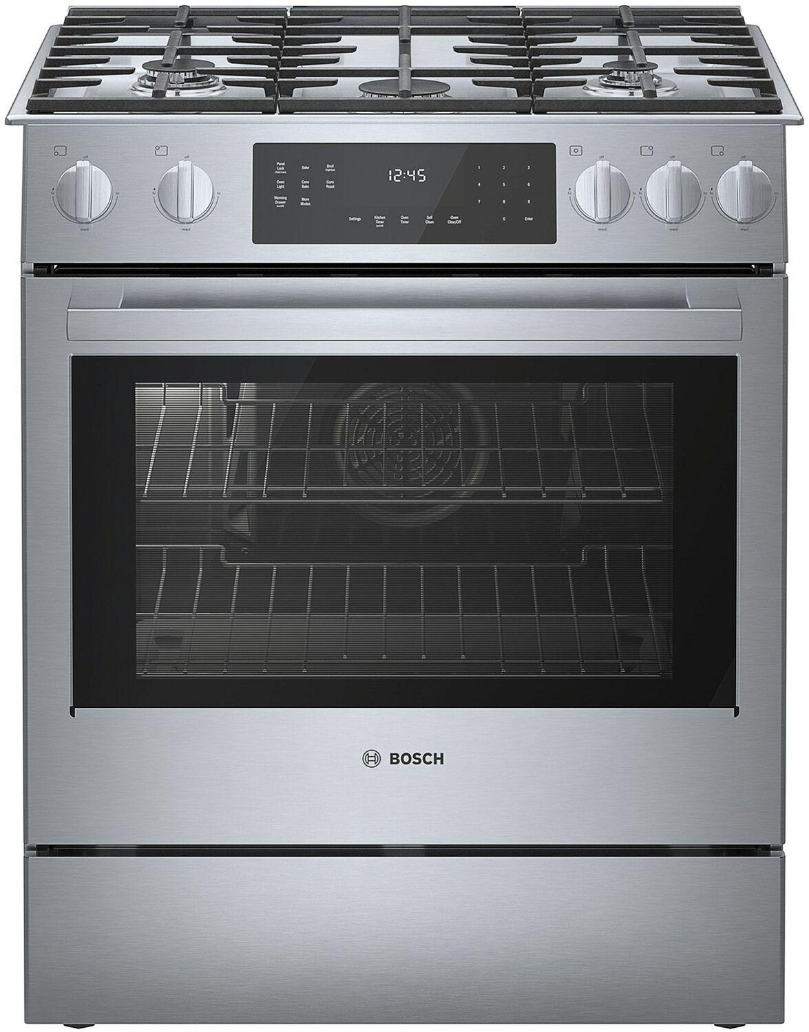 Bosch 800 Series Gas Slide-in Range 30" Stainless Steel HGI8056UC