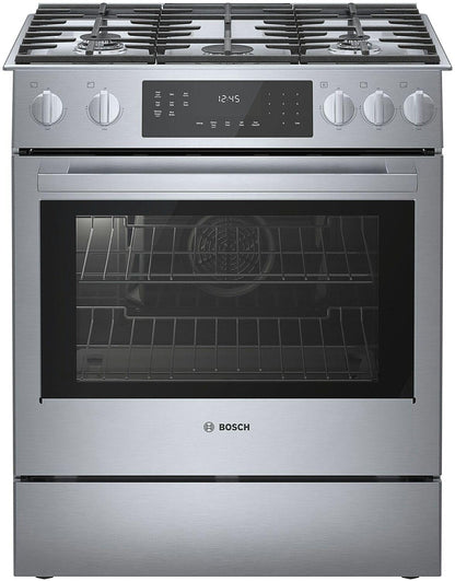 Bosch HGI8056UC 800 Series, Gas slide-in range, 30'', Stainless steel