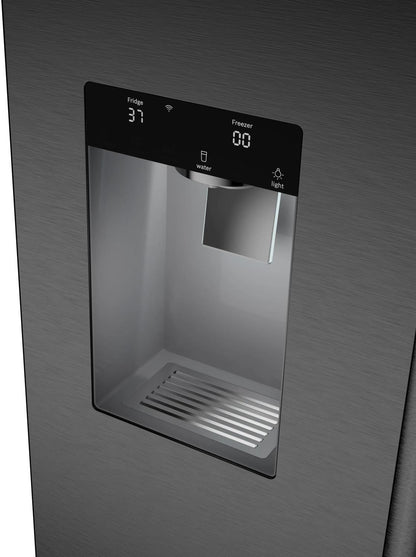 Bosch B36FD52SNB 500 Series, French Door Bottom freezer, multi door, 36'', Black inox-antifingerprint, Total No Frost