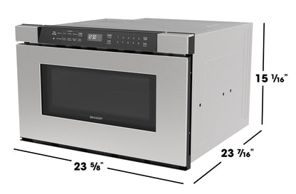 SMD2420MS Sharp 24 in. 1.2 cu. ft. Built-In Microwave Drawer™ Oven in Stainless Steel
