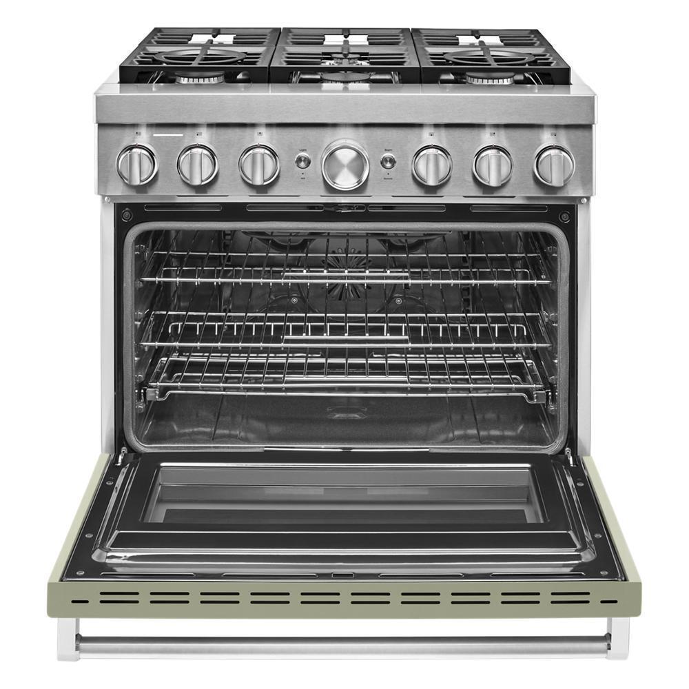 KFDC506JAV KitchenAid® 36'' Smart Commercial-Style Dual Fuel Range with 6 Burners