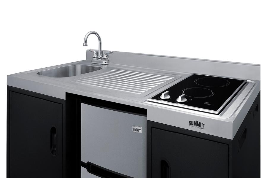 Summit CK55ADASINKL 54" Wide All-in-one Kitchenette, ADA Counter Height