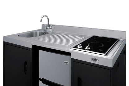 Summit CK55ADASINKL 54" Wide All-in-one Kitchenette, ADA Counter Height
