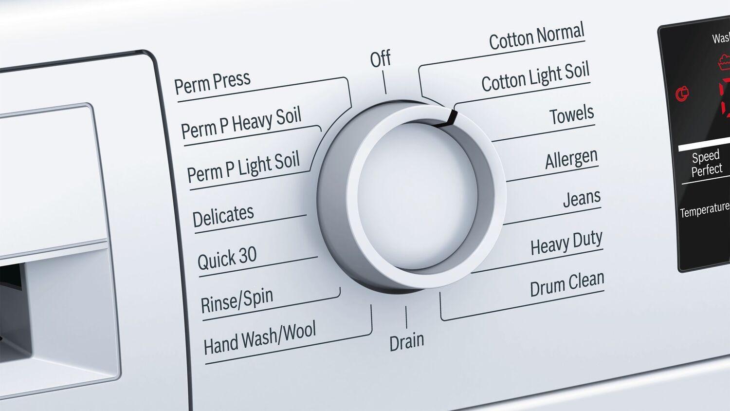 300 Series Washer - 208/240V, Cap. 2.2 cu.ft., 15 Cyc.,1,400 RPM, 54 dBA White/Door, ENERGY STAR