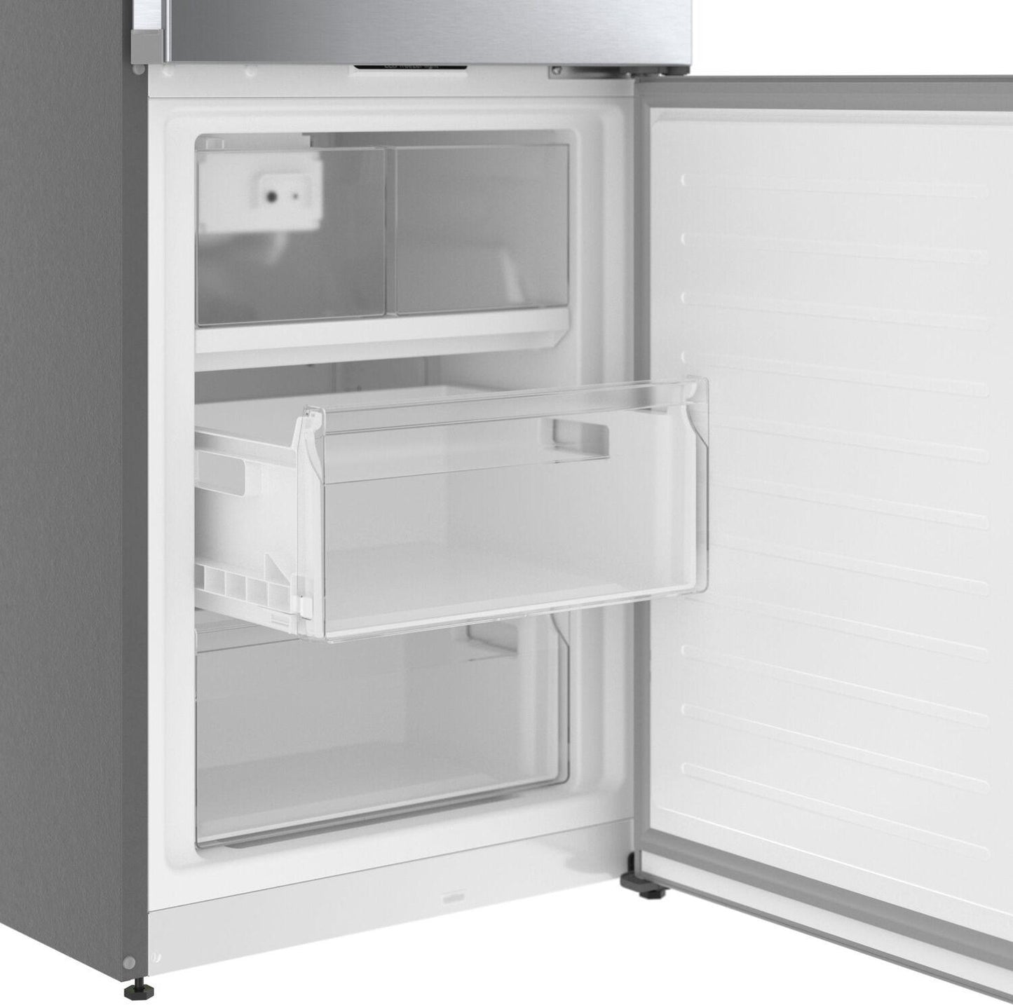 Bosch B24CB80ESS 800 Series, free-standing fridge-freezer with freezer at bottom, 24'', Brushed steel (with anti-fingerprint), Total No Frost