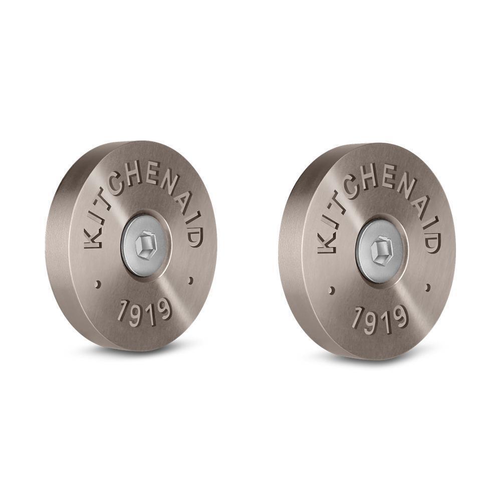 Whirlpool W11368841BN KitchenAid Commercial-Style Range Handle Medallion Kit - Bronze (Includes Two Medallions, Screws, and One 1/8-IN Hex Wrench)