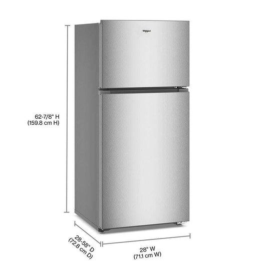 WRTX3314TZ Whirlpool® 28-inch Wide Top Freezer Refrigerator with Total Coverage Cooling- 14.3 Cu. Ft.