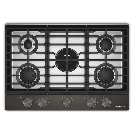 KCGK530SBE KitchenAid® 30 in. Gas Cooktop with 5 Burners and Integrated Wok Grate