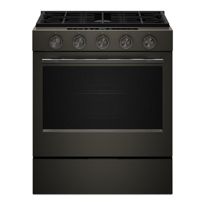 Kitchenaid KSGS530SBE 5.0 Cu. Ft. Smart Slide-in Gas Range with Convection Cooking Modes and 2-in-1 Burner