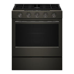 Kitchenaid KSGS530SBE 5.0 Cu. Ft. Smart Slide-in Gas Range with Convection Cooking Modes and 2-in-1 Burner