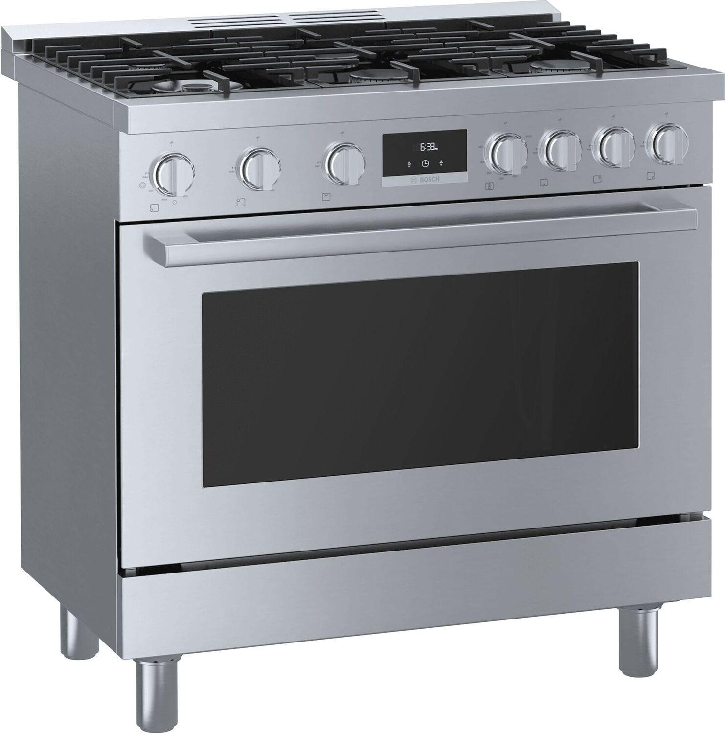 Bosch HGS8655UC 800 Series Gas Freestanding Range 36" Stainless Steel