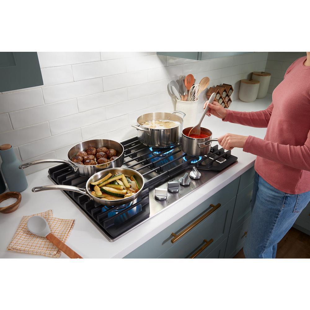 Whirlpool 36-inch Gas Cooktop with EZ-2-Lift™ Hinged Cast-Iron Grates