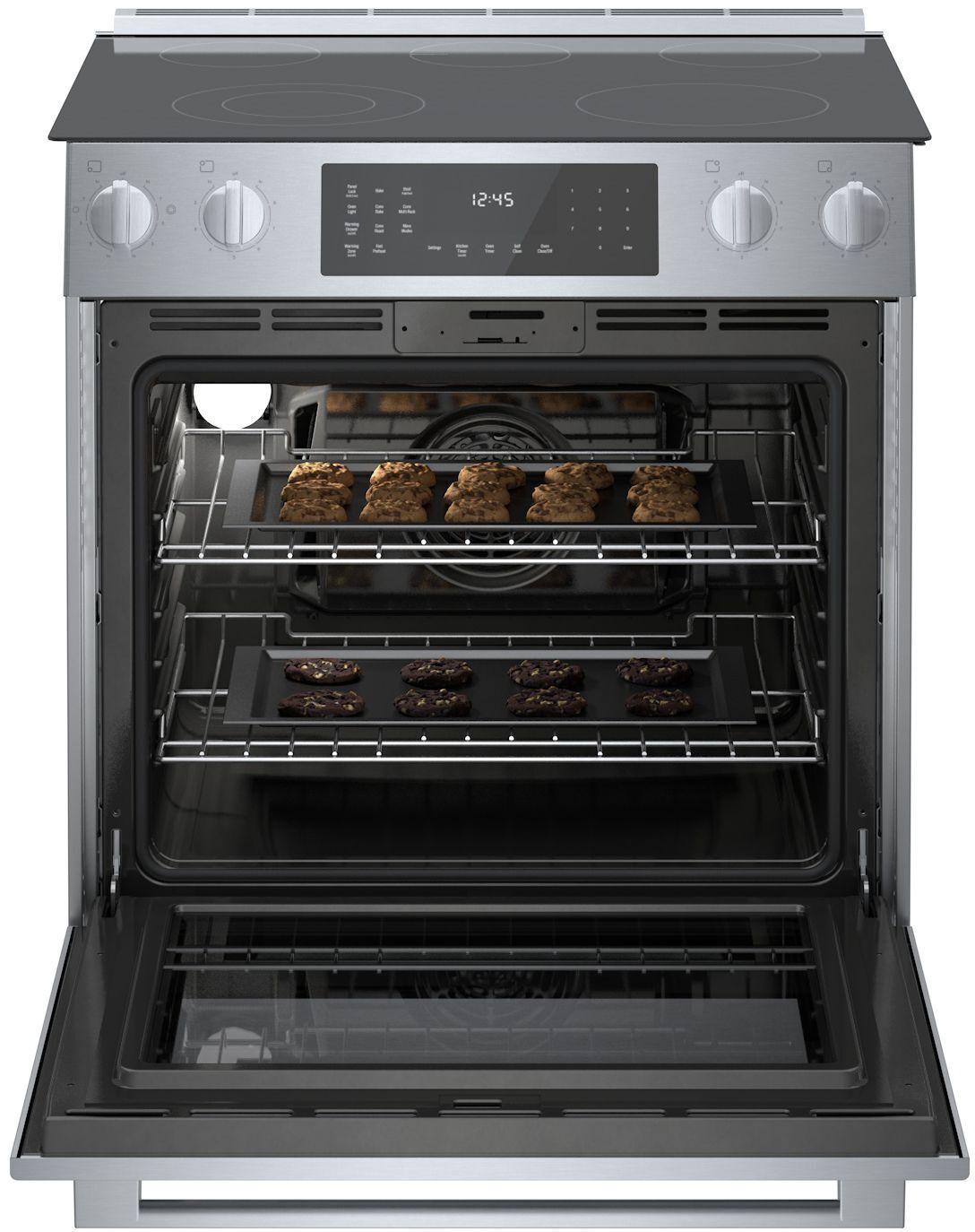 Bosch HEI8056U 800 Series, Electric slide-in range, 30'', Stainless steel