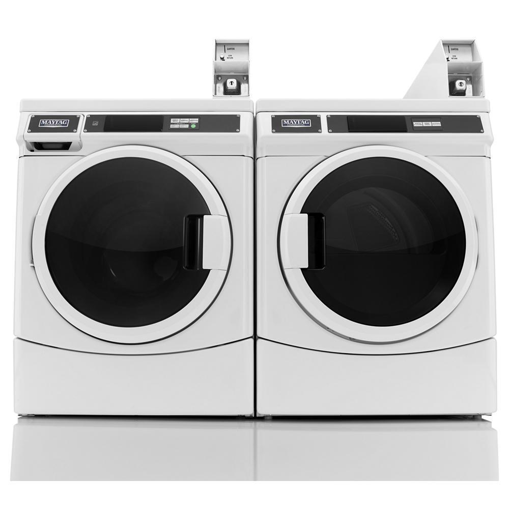 Maytag MHN33PDCWW Commercial Front-Load Washer, Coin Equipped