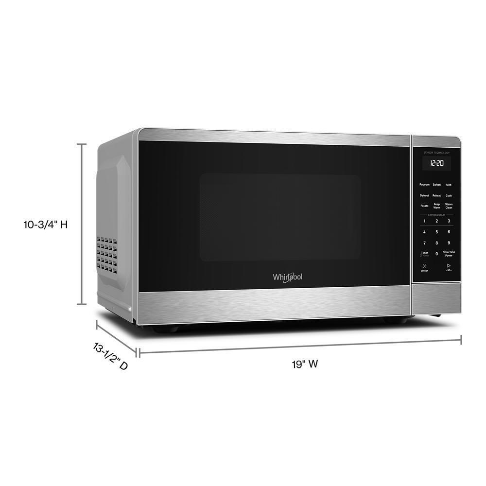 Whirlpool WMCS3119TZ 0.9 Cu. Ft. Fingerprint Resistant Stainless Steel Countertop Microwave with 5 Auto Cooking Modes - 900 watt