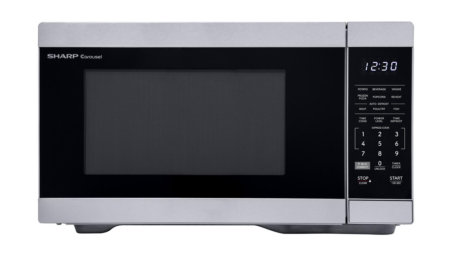 SMC1169KS Sharp 1.1 cu. ft. 1000W Smart Stainless Steel Countertop Microwave Oven