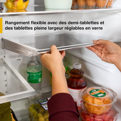 WRMF3636SV Whirlpool® 29 Cu. Ft. Family-Sized Capacity French door refrigerator with Flexible Temperature Drawer