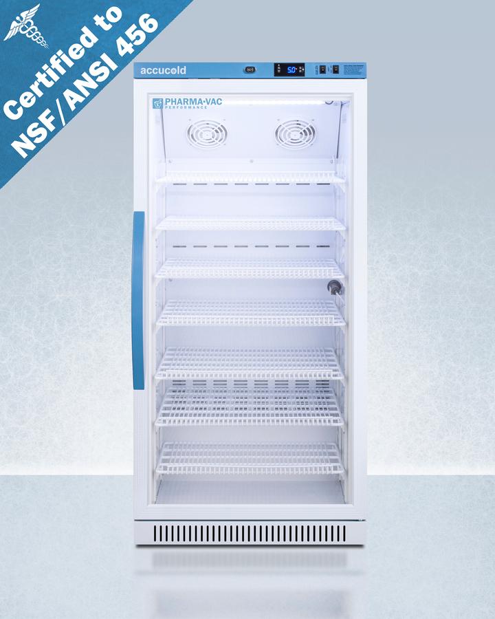 Summit ARG8PV456 8 CU.FT. Upright Vaccine Refrigerator, Certified To Nsf/ansi 456 Vaccine Storage Standard