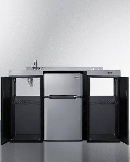 Summit CK55ADASINKL 54" Wide All-in-one Kitchenette, ADA Counter Height