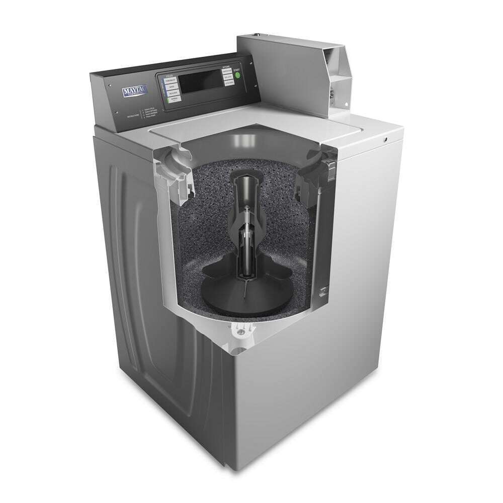 Maytag MAT24PDAGW Commercial Top-Load Washer, Coin Drop Ready