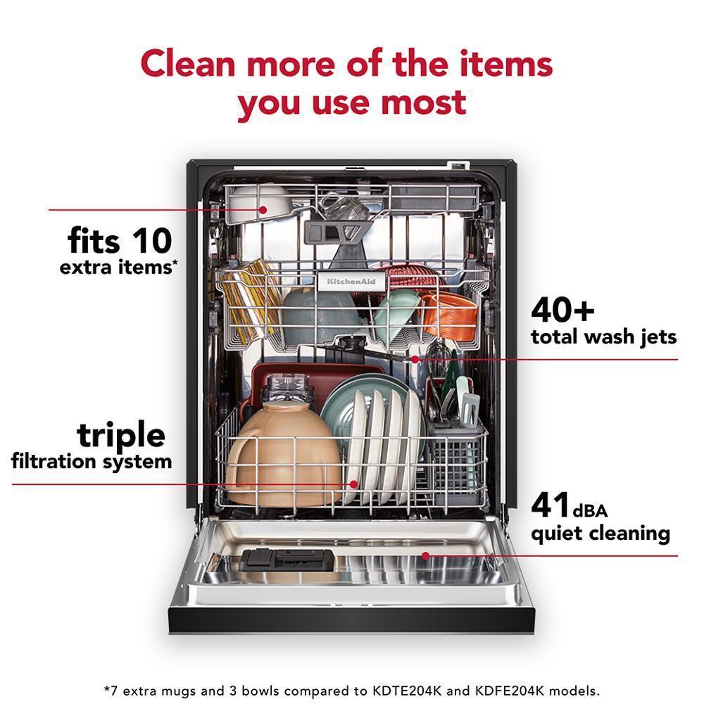 Kitchenaid KDFE304RPS Third Level Jet Rack Dishwasher in PrintShield™ Finish, 41 dBA