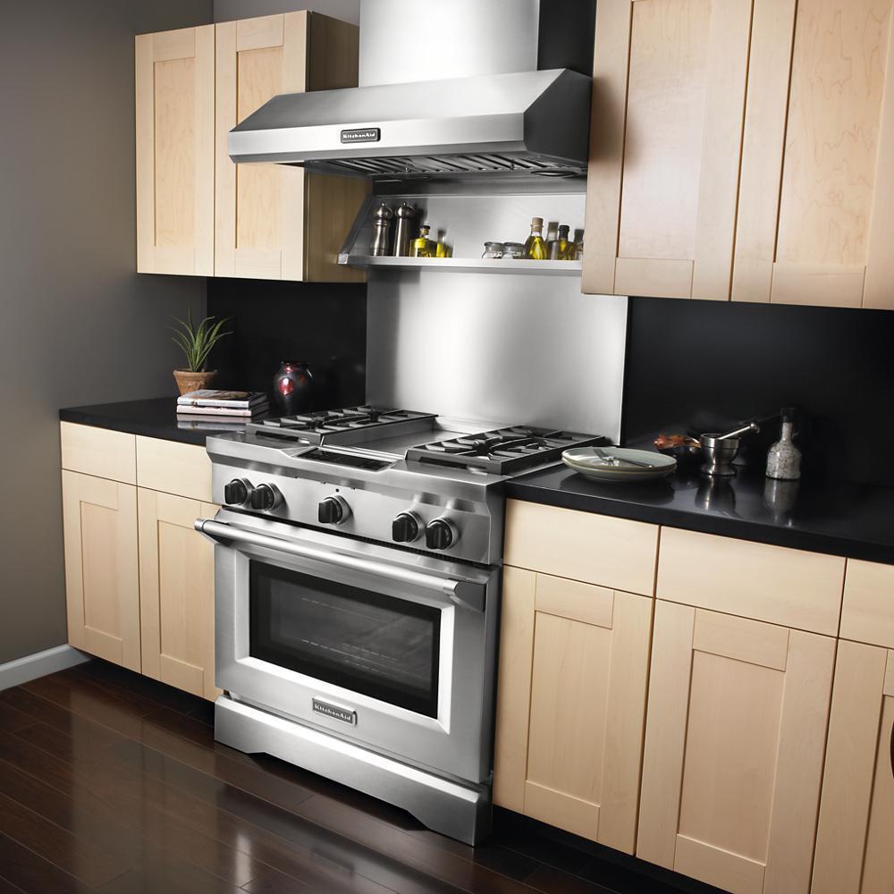 Stainless Steel Backsplash with Dual Position Shelf