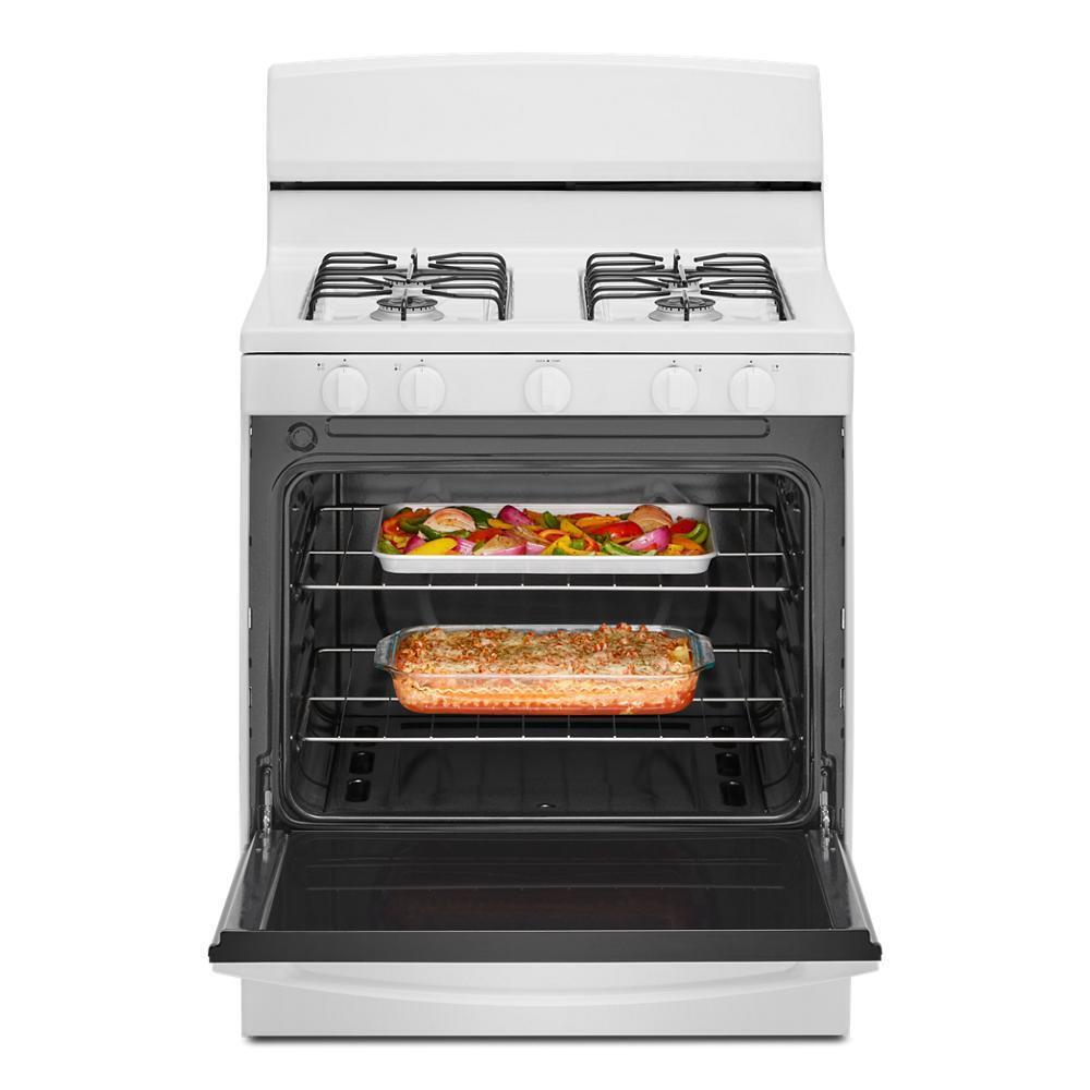 AGR4203MNW Amana® 30-inch Gas Range with Easy-Clean Glass Door