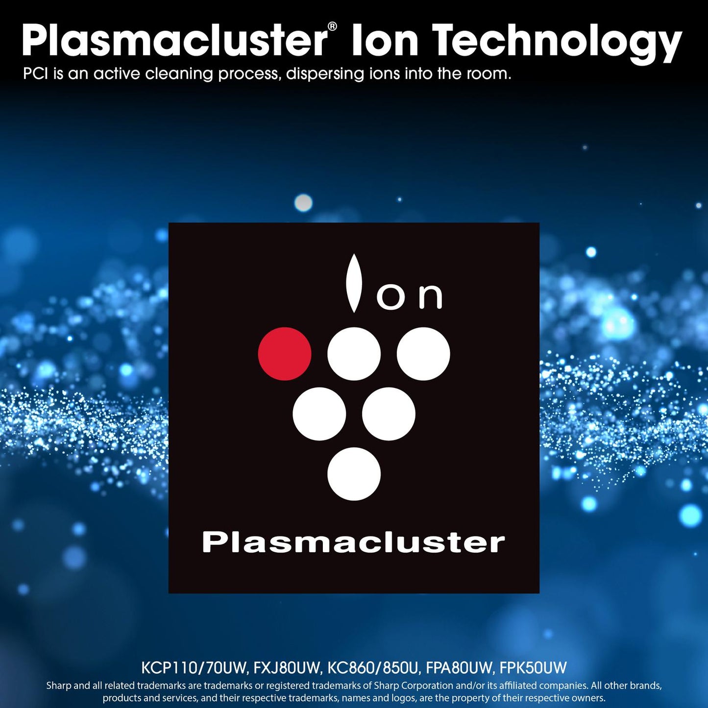 FPA80UW Sharp Plasmacluster Ion Air Purifier with True HEPA for Large Rooms