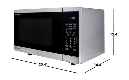 SMC1465KM Sharp 1.4 cu. ft. 1100W Stainless Steel Countertop Microwave Oven with Inverter Technology