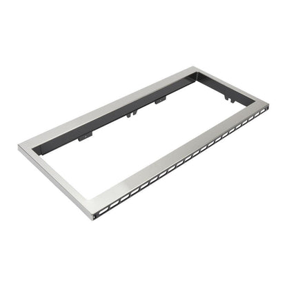 Kitchenaid W11451308 Built-In Low Profile Microwave Slim Trim Kit, Stainless Steel, Size: 31.5"L x 17.5"W x 5"D, fits cut-out height 12"