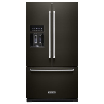 Kitchenaid KRFF577KBS 26.8 Cu. Ft. Standard-Depth French Door Refrigerator with Exterior Ice and Water Dispenser