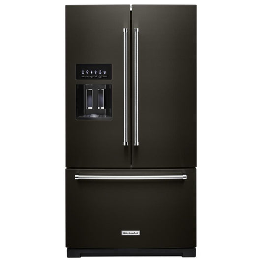 Kitchenaid KRFF577KBS 26.8 Cu. Ft. Standard-Depth French Door Refrigerator with Exterior Ice and Water Dispenser