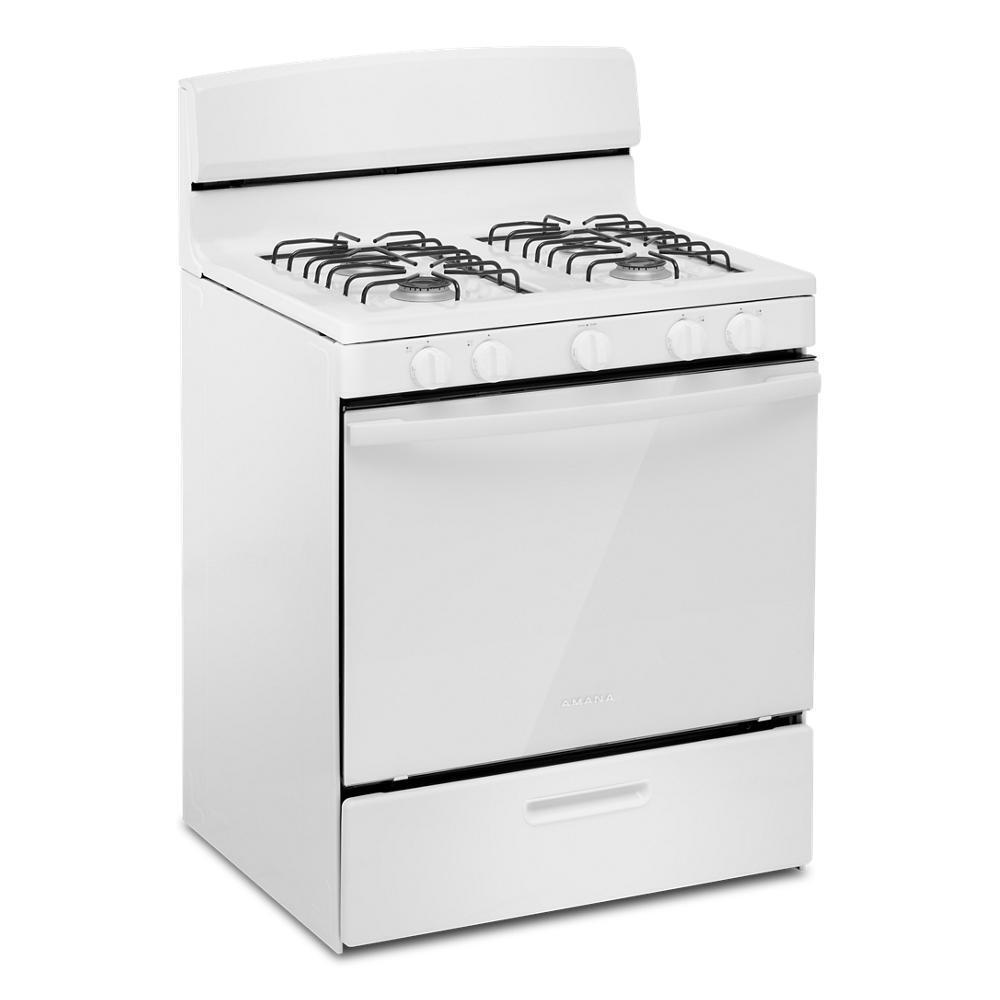 AGR4203MNW Amana® 30-inch Gas Range with Easy-Clean Glass Door