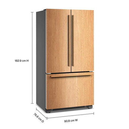 Kitchenaid KRFC136TPA 22 Cu. Ft. 36-Inch Panel-Ready Counter-Depth French Door Refrigerator with Internal Water Dispenser