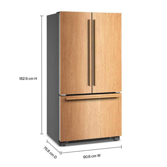 Kitchenaid KRFC136TPA 22 Cu. Ft. 36-Inch Panel-Ready Counter-Depth French Door Refrigerator with Internal Water Dispenser