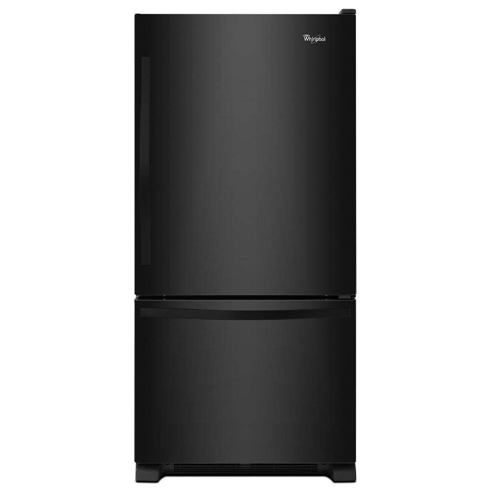 Whirlpool WRB322DMBB 33-inches wide Bottom-Freezer Refrigerator with SpillGuard™ Glass Shelves - 22 cu. ft