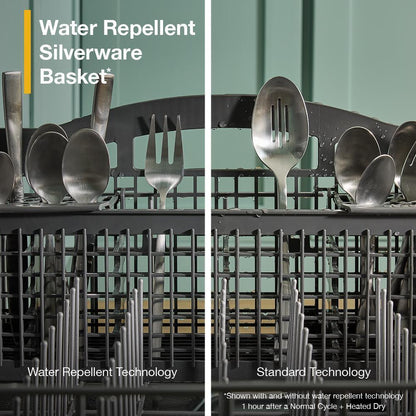 Whirlpool WDPS7024RZ Eco Series Quiet Dishwasher with a washing 3rd Rack & Water Repellent Silverware Basket